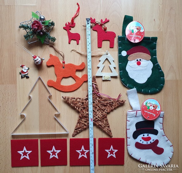Christmas decoration props ornament Santa Claus snowman reindeer pine tree star