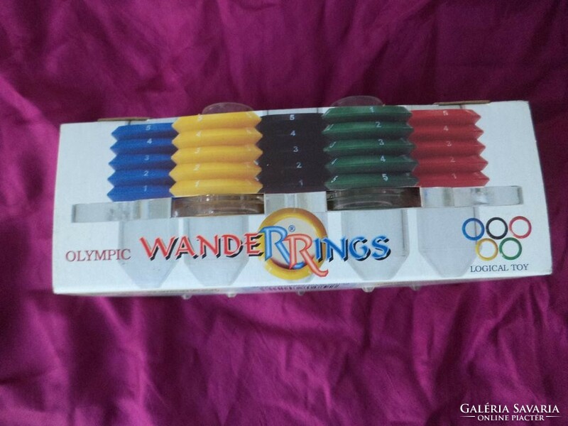 [ABC] Olympic Wanderer Rings, retro logikai játék, bontatlan! 1996