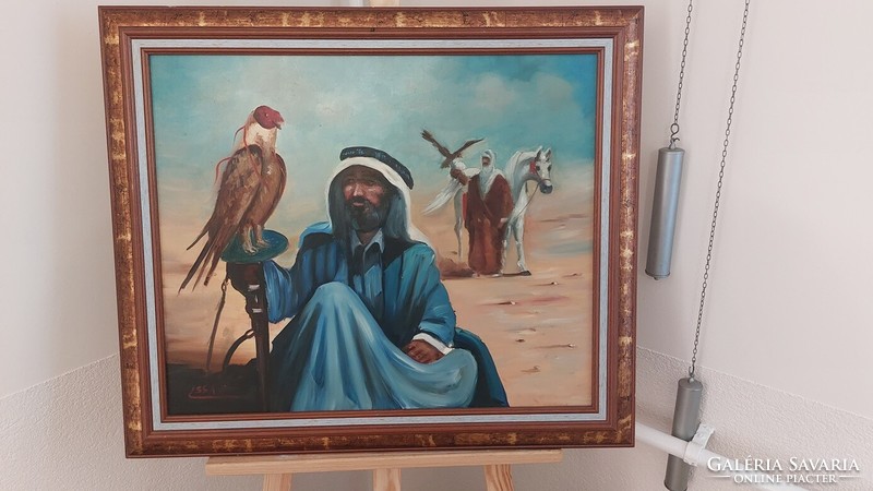 (K) Kiváló orientalista festmény 50x60 cm + a keret