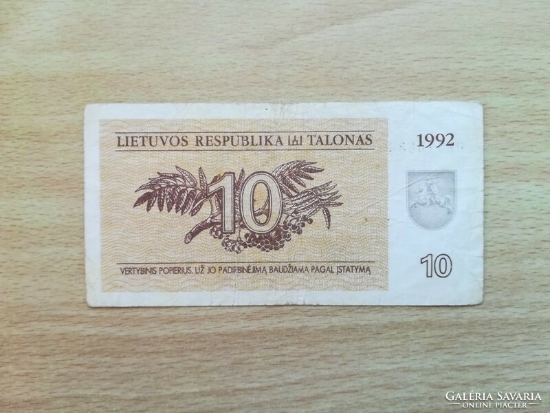 Lithuania 10 talons 1992