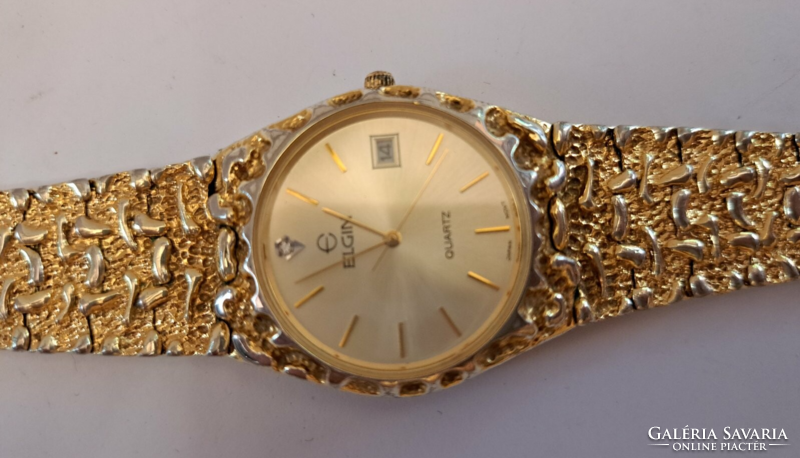 Elgin gold plated quartz watch