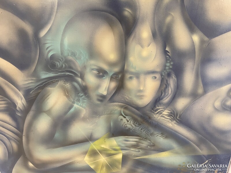 Herpai Zoltán olajfestmény kép mitológia mágikus realizmus modern kép