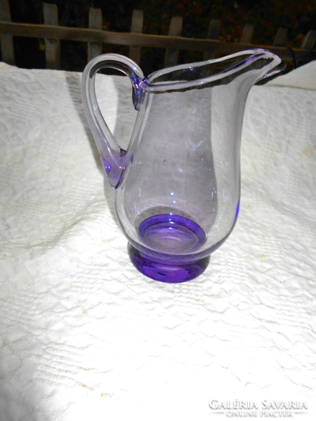Beautiful purple-colored huta glass jug