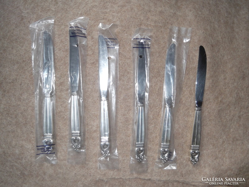 6 Sterling silver knives international