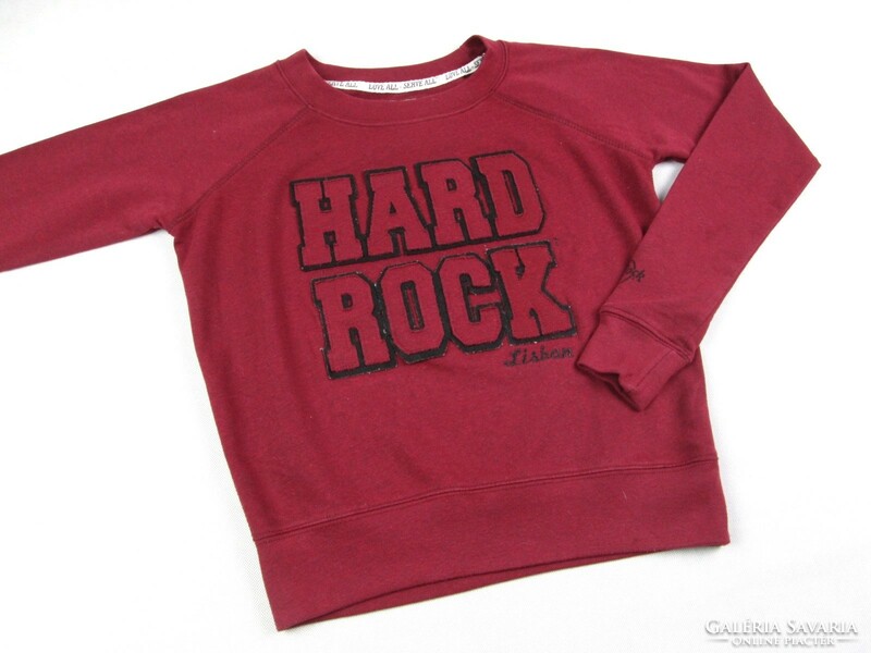 Original hard rock cafe (xs) women's long-sleeved burgundy sweater