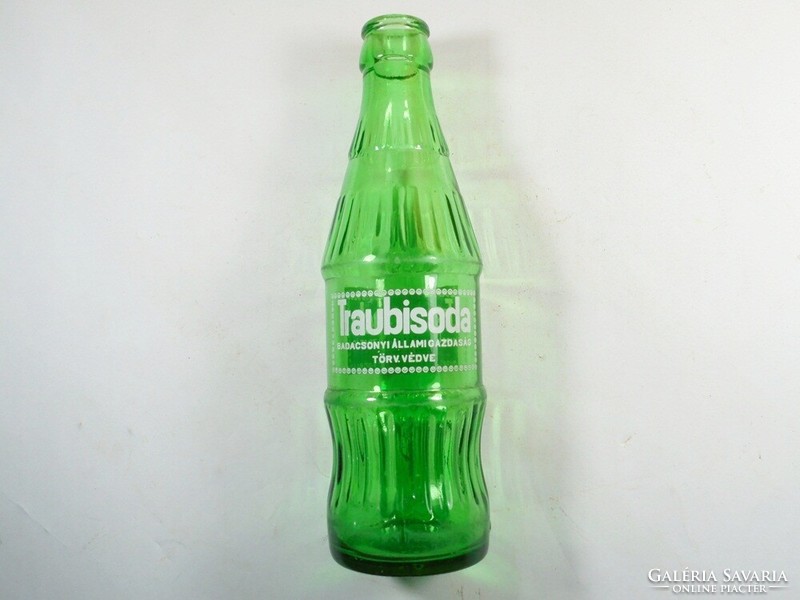 Retro traubisoda soda glass bottle - painted inscription - 2.5 dl