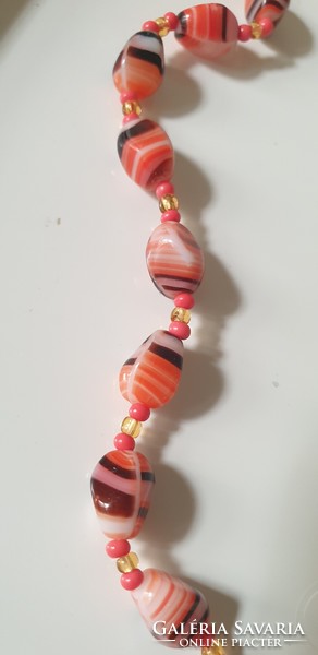 Colored glass necklace 56 cm