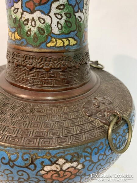 XIX. századi japán zománc váza - 03089