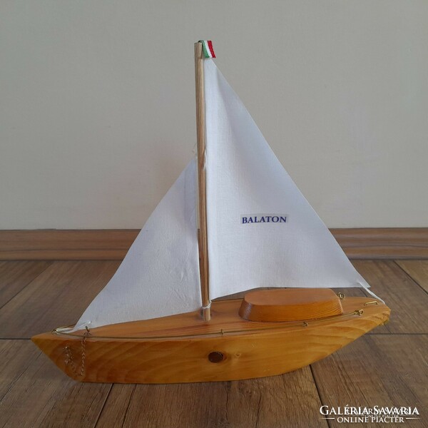 Lake Balaton memory retro wooden sailing ship