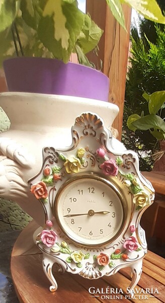 Raven house porcelain clock