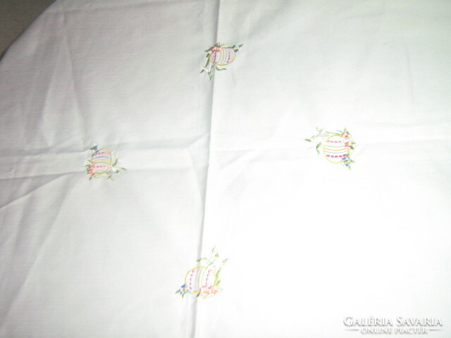 Beautiful Easter machine embroidered tablecloth