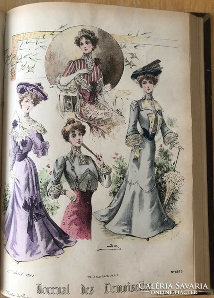 Journal des demoiselles - 1901. French fashion and society magazine full year.
