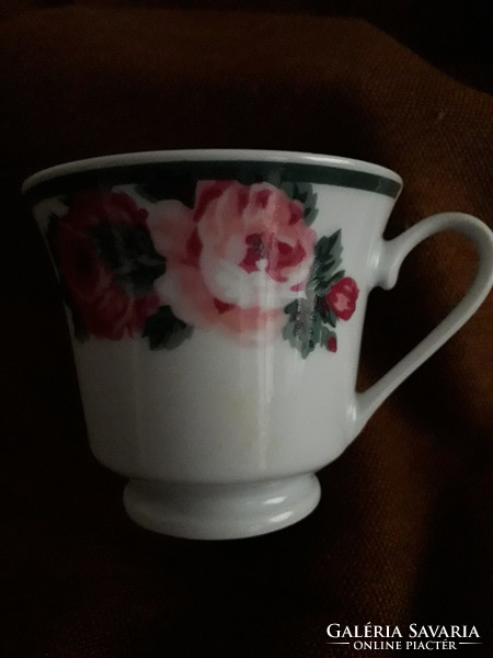 Gibson porcelán rózsás virágos  kávés csésze 2 db. hibátlan