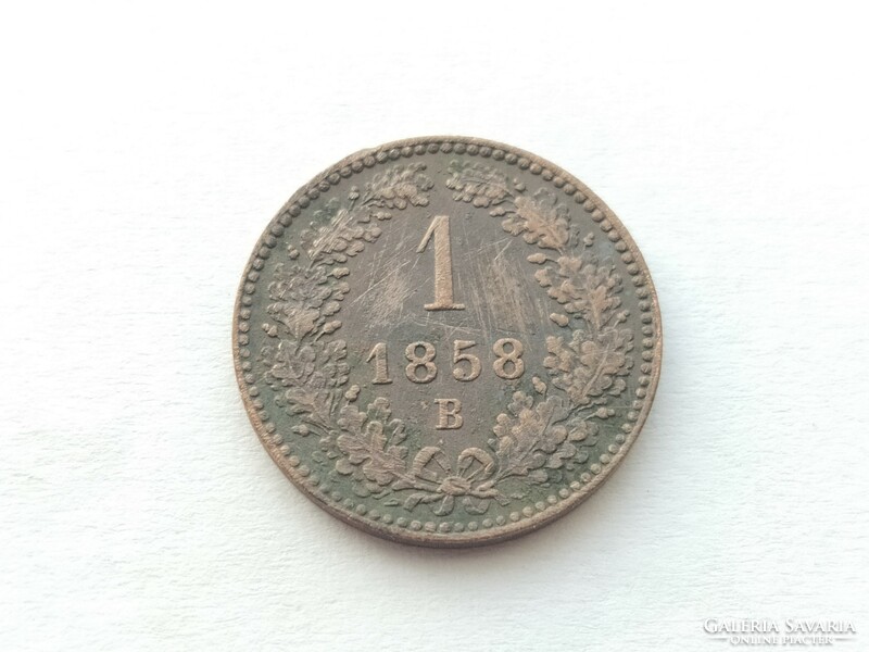 Francis Joseph 1 penny 1858 b.