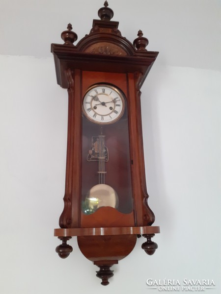 Walnut wall clock Swiss clock mechanism