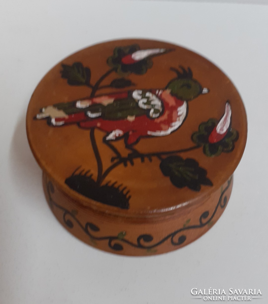 Marked on a small wooden box with an old hand-painted top