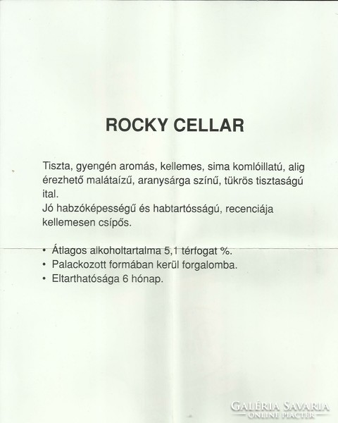 Rocky cellar beer poster advertisement
