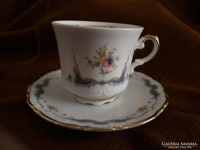 Mitterteich porcelán virágos  kávés csésze+alátét 1+1 db. hibátlan