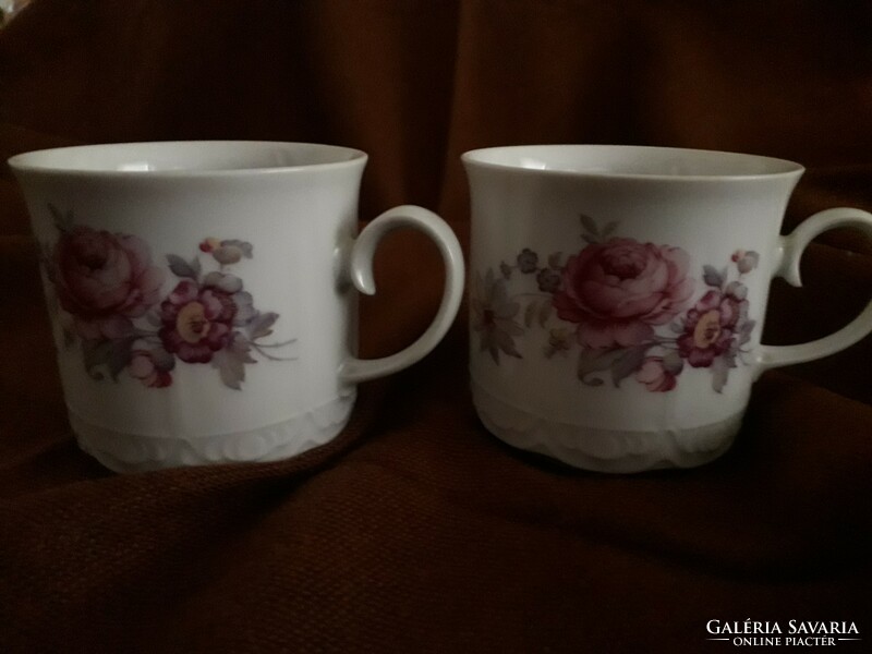 Mitterteich porcelán virágos kávés 2 db.  hibátlan