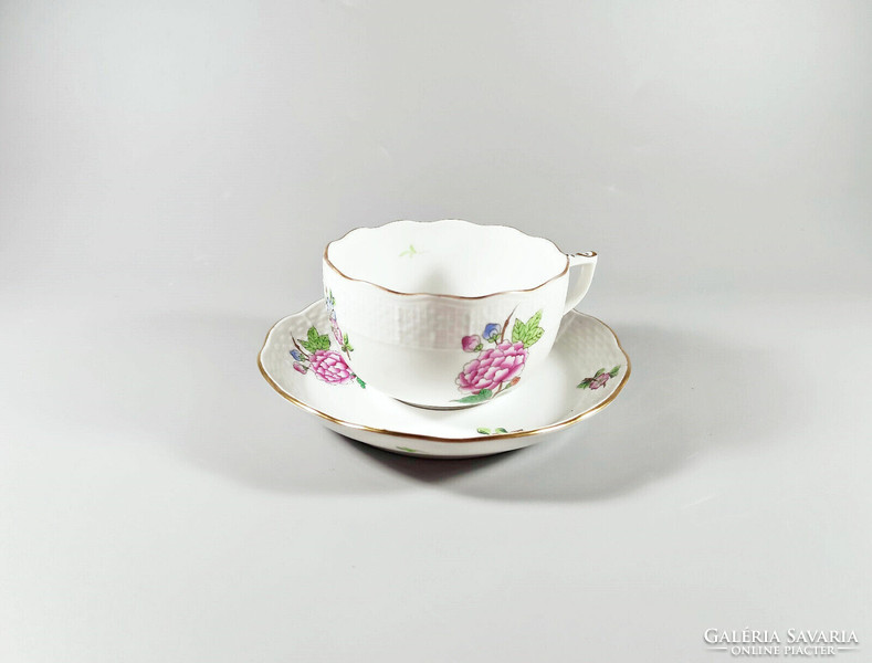 Herend, Eton pattern (724) teacup and saucer, hand-painted porcelain, flawless! (J328)
