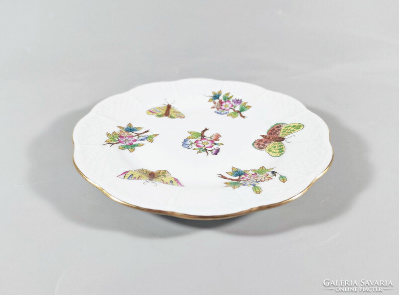 Herend, Victoria pattern (va) dessert plate (514), hand-painted porcelain, flawless! (J329)