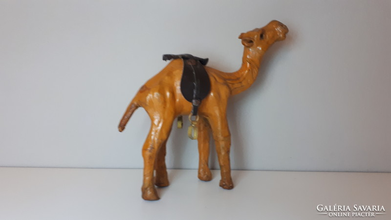 Egyiptomi kézműves bőr teve camel dromedár 14 cm