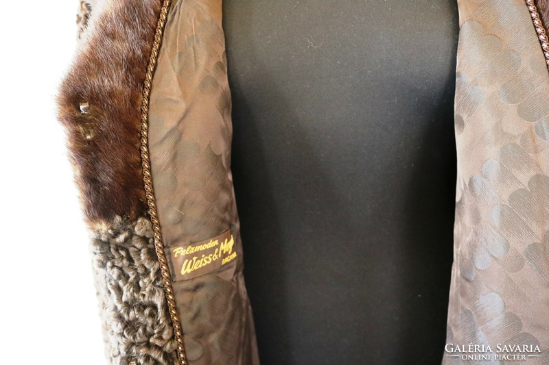 Krümmel fur with mink collar for ladies size 44/46/48