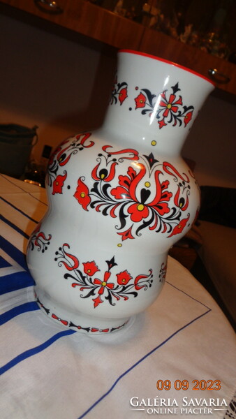 Zsolnay, folk-inspired vase, from the 60s-70s, 31 cm, relatively rare