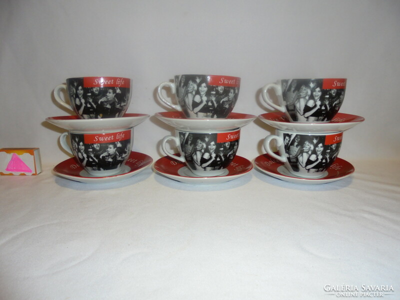 Dolce vita coffee and cappuccino set - for six people