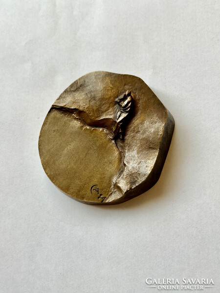 Czinder Antal bronz plakett TÓPARTON
