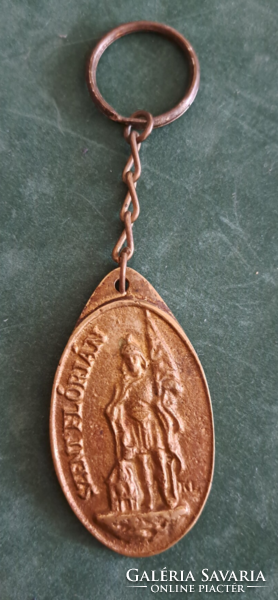 Szent Flórián a tűzoltók védőszentje,  bronz kulcs tartó (28)