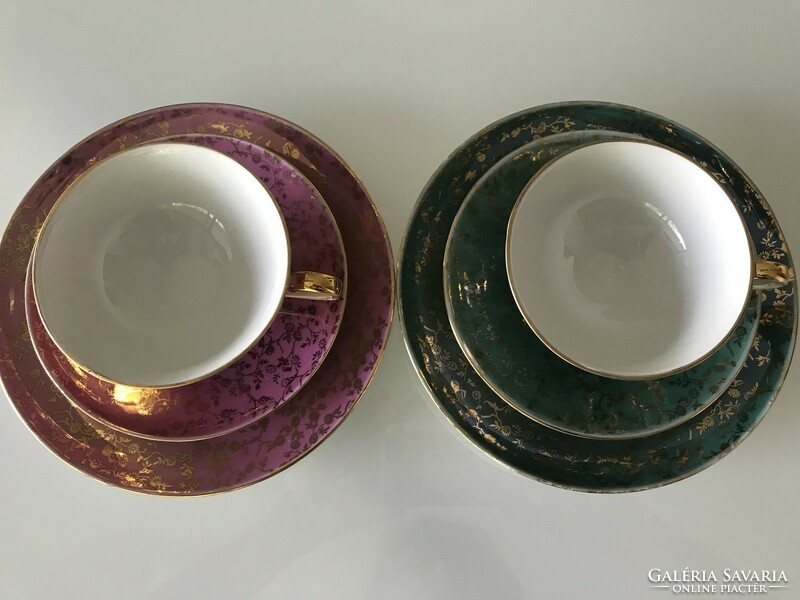 Antique Austrian porcelain breakfast set in two colors eigl porcelain