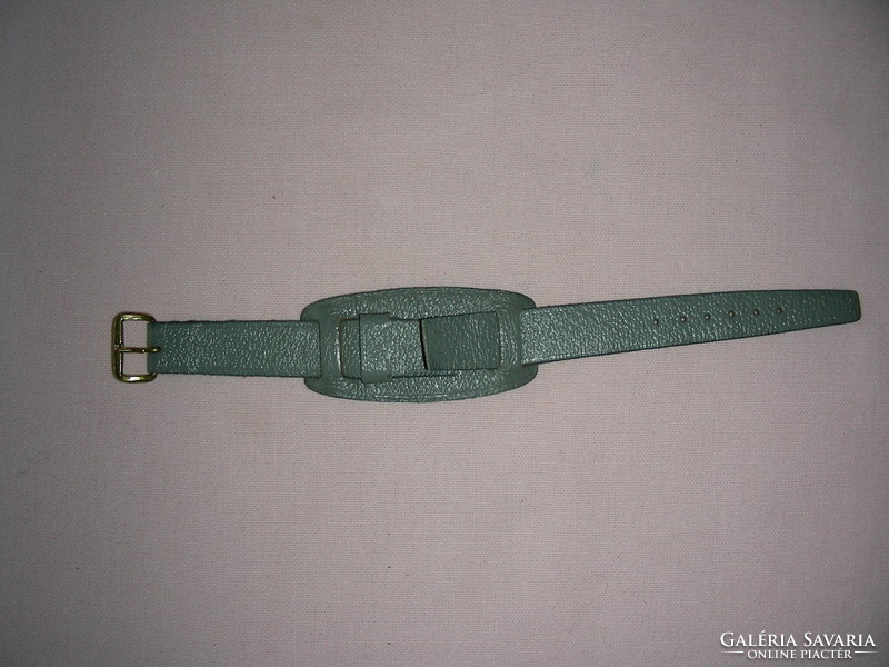 Retro gray leather watch strap