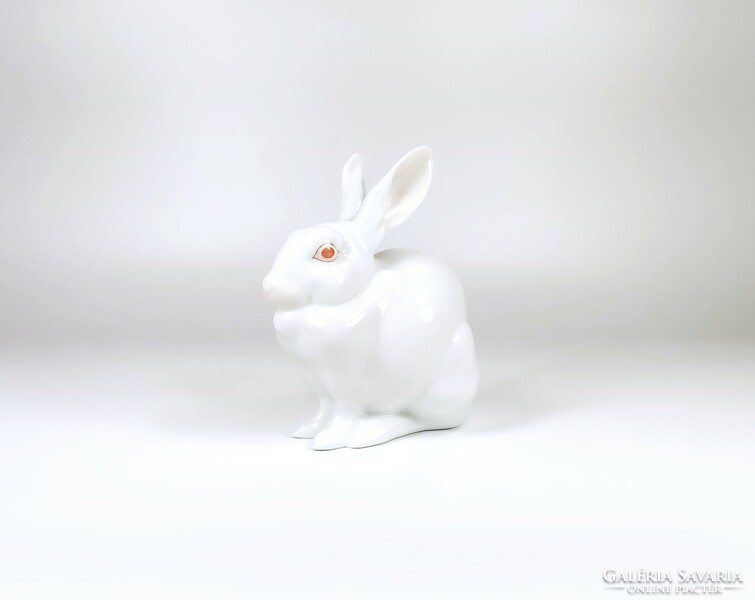 White rabbit figurine from Herend 13 cm., Flawless! (I147)