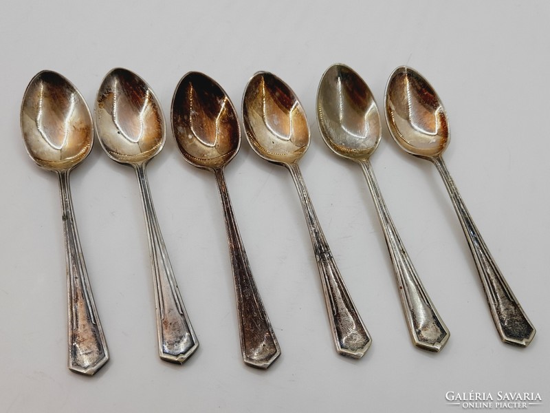 English, British reg. Epns silver-plated coffee spoons, 6 pieces in one.