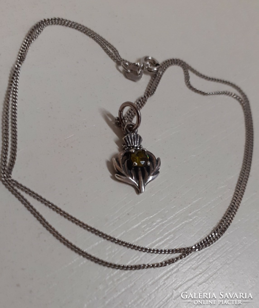 In a nice condition, marked friendship necklace with master-marked citrine stone pendant