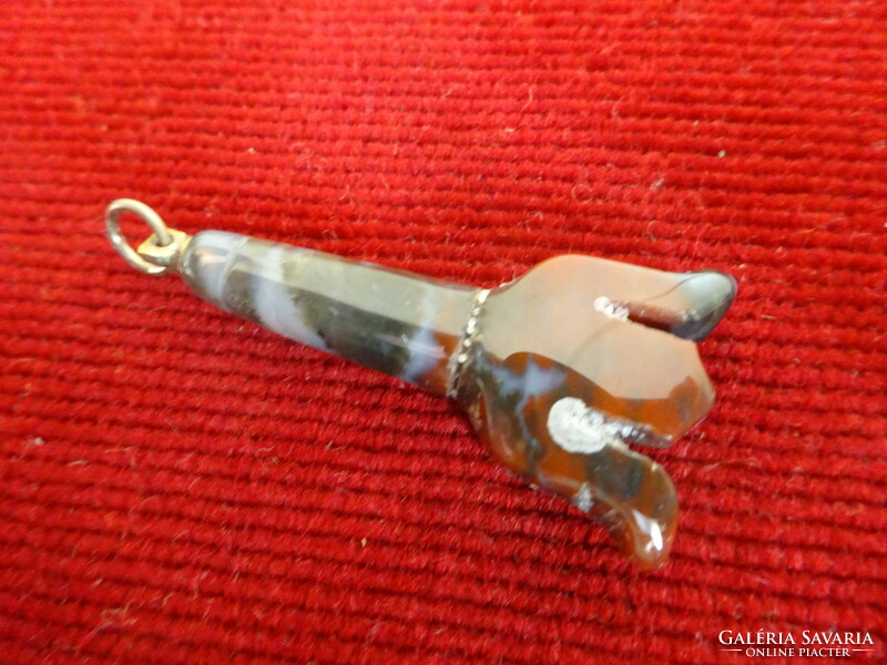 Shiny pendant from the 70s, length 4 cm. Jokai.