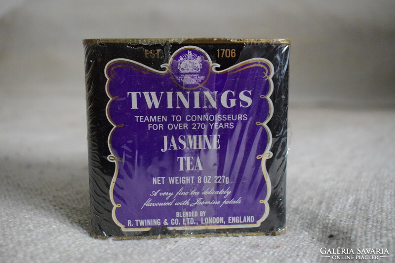 Twinings Jázmin tea , régi tea , bontatlan eredeti zárjegy -es csomag 227 gr. 1981 Jasmine Tea fém d