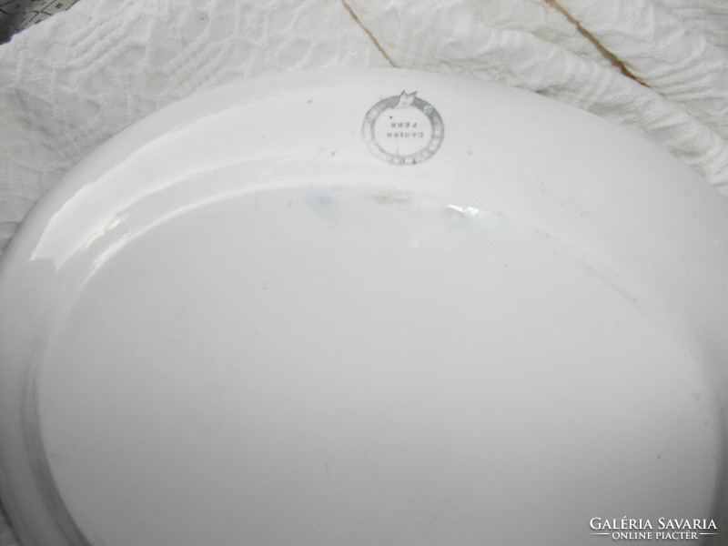 Antique porcelain faience roasting dish 34 cm x 27 cm
