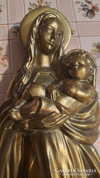 Antique Virgin Mary with Jesus in her hands