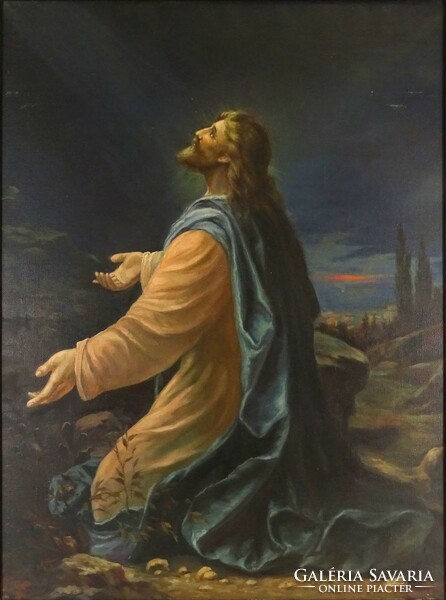 1O306 XX. századi festő : Jézus az olajfák hegyén 104 x 79 cm