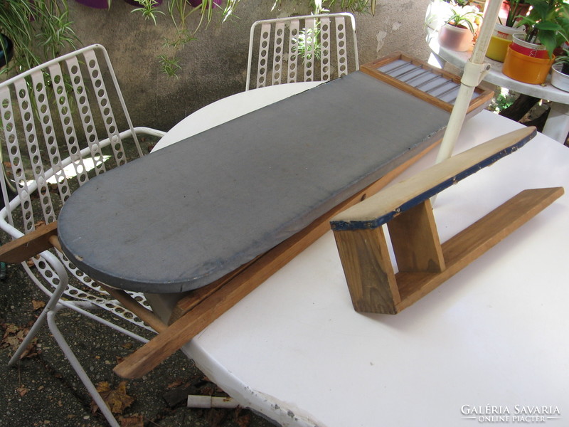Retro wooden ironing board and finger wood