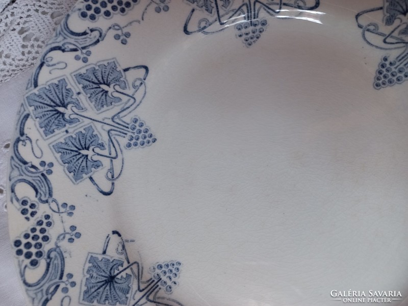 2 French faience plates