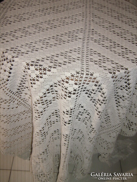 Vintage style antique crocheted curtain