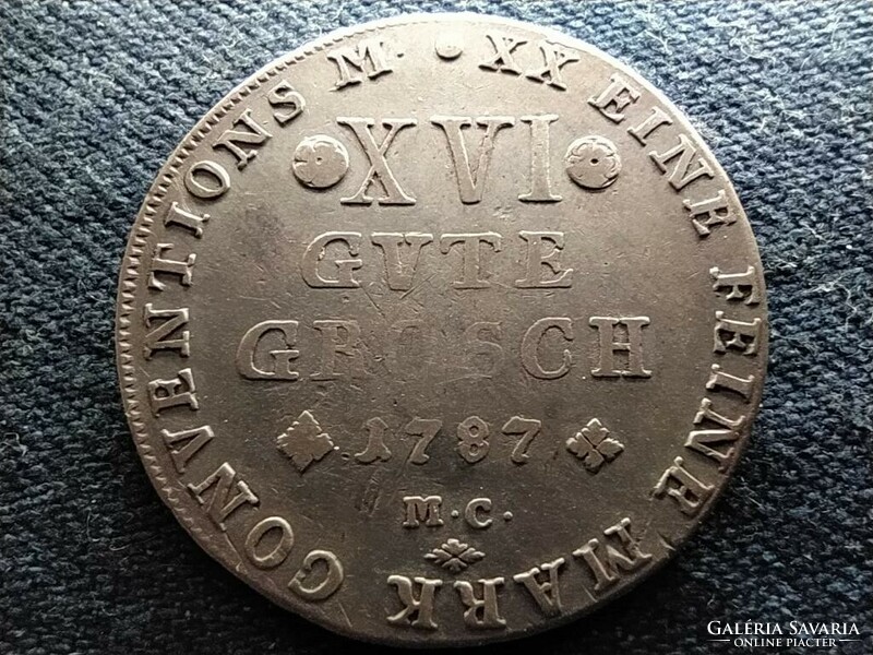 German states brunswick-wolfenbüttel ii. Charles silver 16 gute groschen 1787 (id64490)