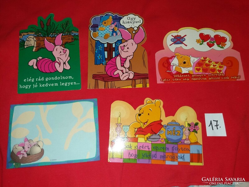 Retro postcard package postal clean Winnie the Pooh made in disney shape+envelope humorous factory condition 17