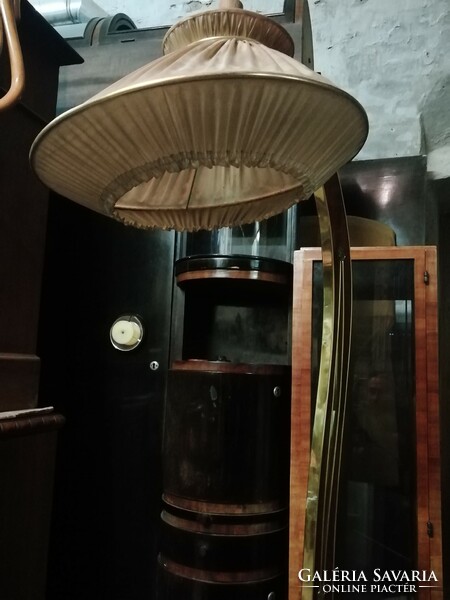 Retro bar cabinet with floor lamp