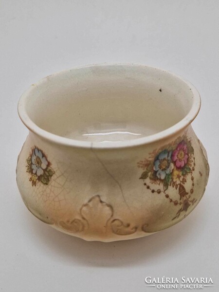 Antique English crown devon fieldings ceramic sugar bowl 9cm