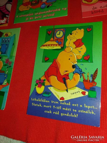Retro postcard pack of 5 postal clean Winnie the Pooh disney humorous factory condition 22