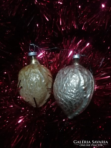 Antique Christmas tree ornament rare colored walnuts